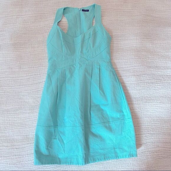 💙 Nanette Lepore Textured Basketweave Tiffany and Co Blue Dress size XS - Picture 1 of 5